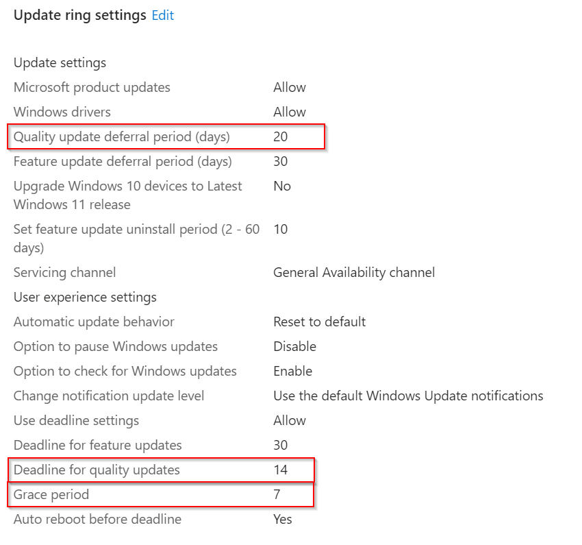 Update Ring settings for broad ring